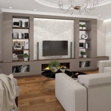 Интерьер гостиной в современном стиле смотреть на Basicdecor