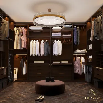 Интерьер гардеробной с гардеробной в современном стиле смотреть на Basicdecor