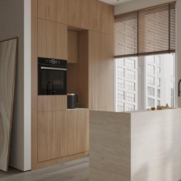 Интерьер кухни с жалюзи  смотреть на Basicdecor