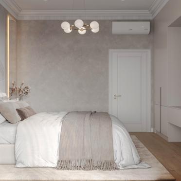 Интерьер спальни cветильниками над кроватью  смотреть на Basicdecor