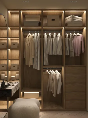 Интерьер гардеробной  смотреть на Basicdecor