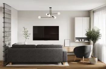 Интерьер гостиной в модернизме смотреть на Basicdecor
