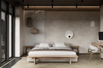 Интерьер спальни cветильниками над кроватью  смотреть на Basicdecor