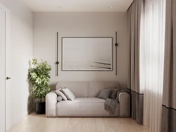 Интерьер кабинета с картинами над камином  смотреть на Basicdecor
