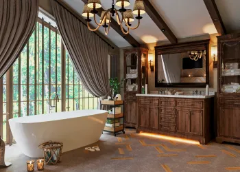 Интерьер ванной в стиле кантри смотреть на Basicdecor