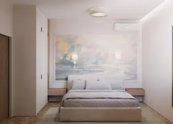 Интерьер спальни cветильниками над кроватью  смотреть на Basicdecor