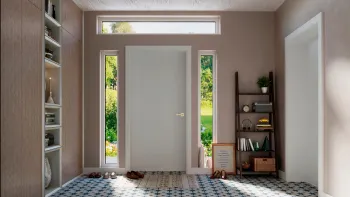 Интерьер с дверными жалюзи в классическом стиле смотреть на Basicdecor