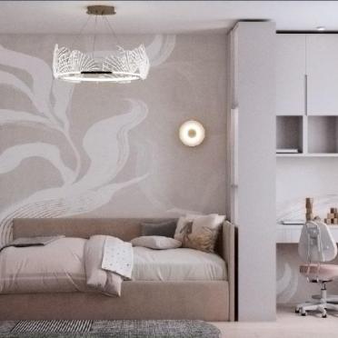 Интерьер детской cветильниками над кроватью  смотреть на Basicdecor