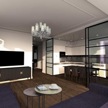 Интерьер гостиной c подсветкой  смотреть на Basicdecor