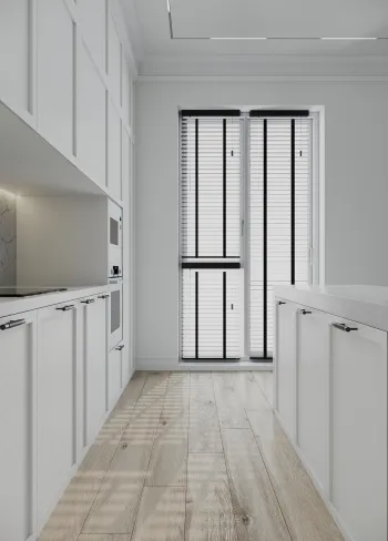 Интерьер с жалюзи и дверными жалюзи  смотреть на Basicdecor
