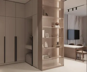 Интерьер с нишей с полками  смотреть на Basicdecor