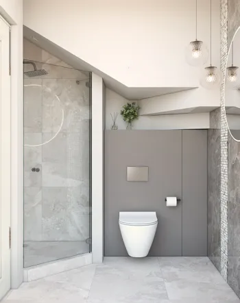 Интерьер ванной с без окна  смотреть на Basicdecor