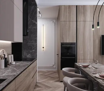 Интерьер гостиной c подсветкой  смотреть на Basicdecor
