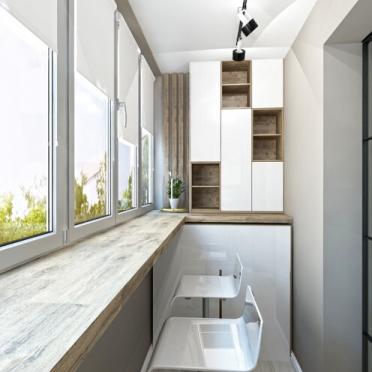 Интерьер с балконом в современном стиле смотреть на Basicdecor
