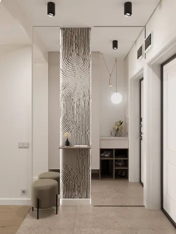 Интерьер с проходной в современном стиле и греческом смотреть на Basicdecor