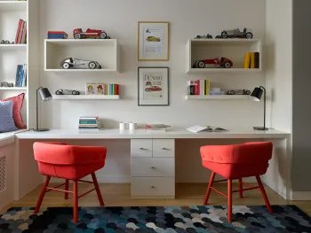 Интерьер детской c рабочим местом в современном стиле смотреть на Basicdecor