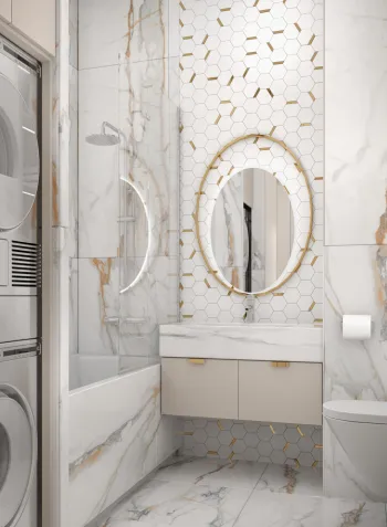 Интерьер ванной в современном стиле смотреть на Basicdecor