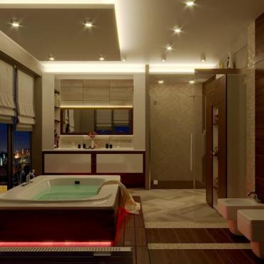 Интерьер c подсветкой  смотреть на Basicdecor