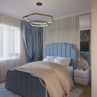 Интерьер спальни cветильниками над кроватью и с подсветкой  смотреть на Basicdecor