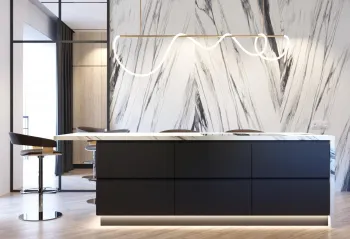 Интерьер кухни c подсветкой  смотреть на Basicdecor