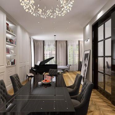 Интерьер гостиной c подсветкой  смотреть на Basicdecor