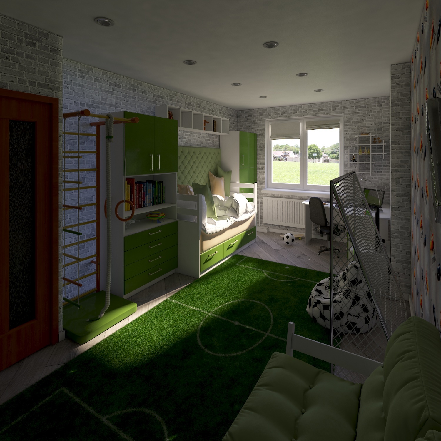 Интерьер гостиной и детской  смотреть на Basicdecor