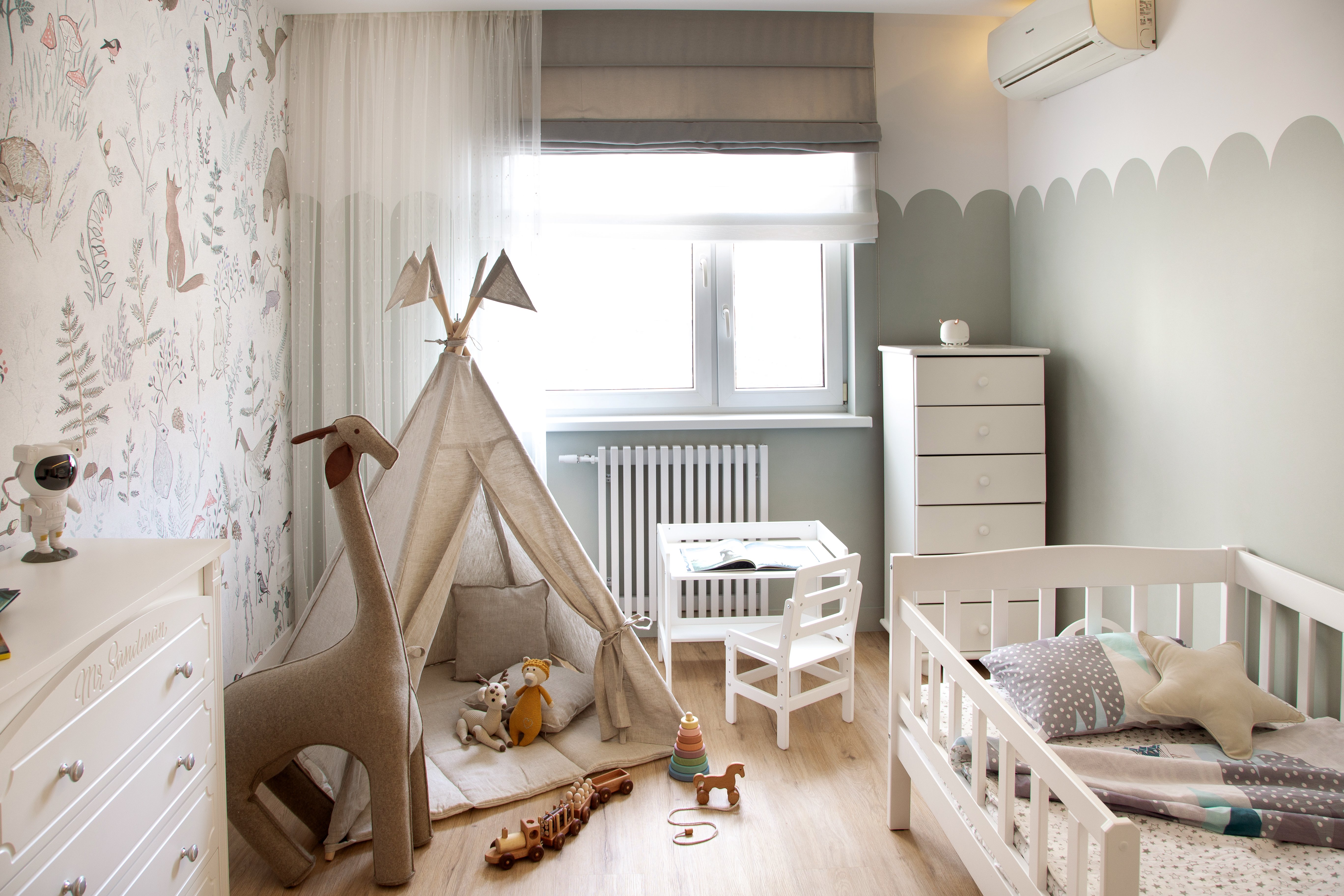 интерьер детской в скандинавском стиле из проекта студии дизайна RUBICON.art