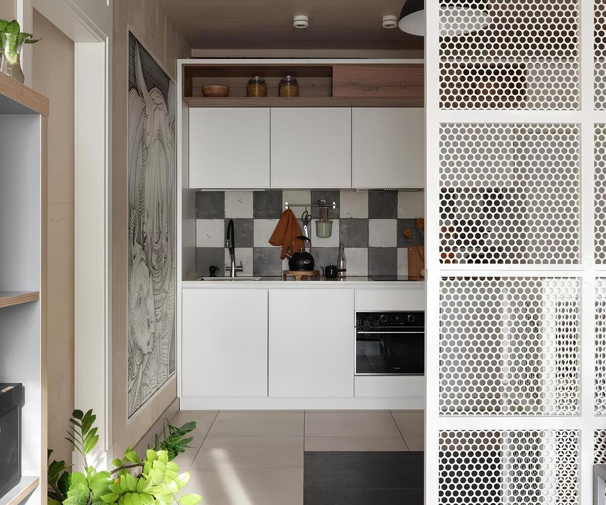 Современная кухня с глянцевыми фасадами