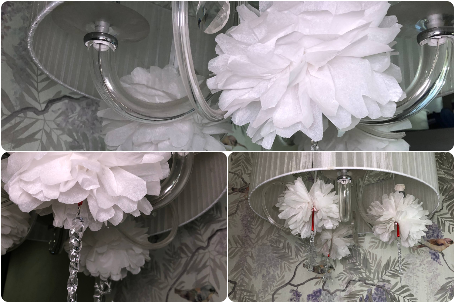 Лампа с новогодним оформлением