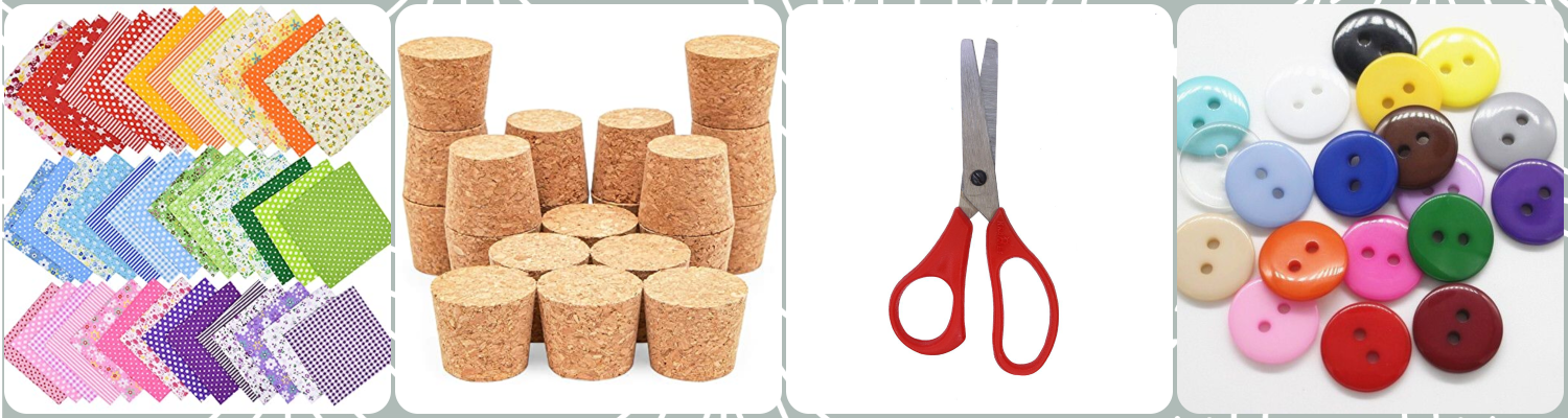 Мини-елочки из ткани и пуговиц