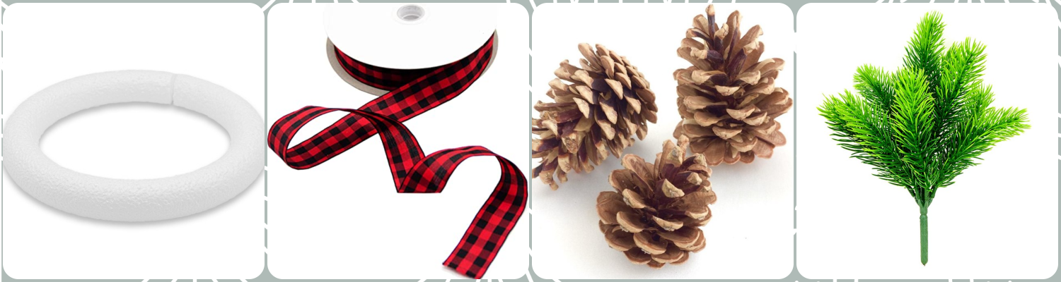 Рождественские венки и шишки