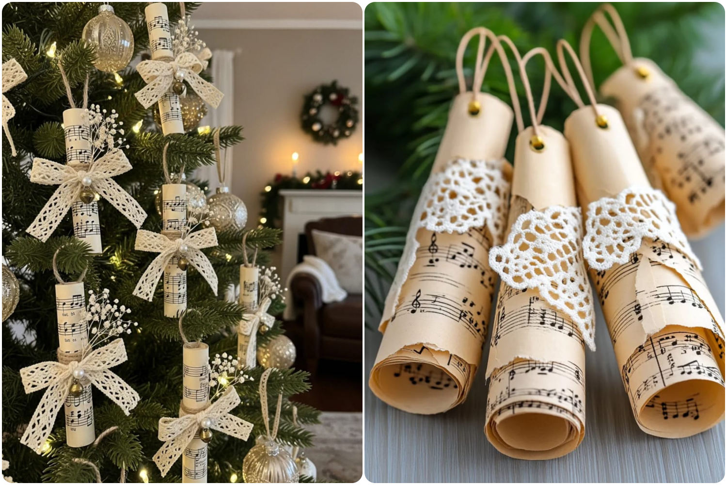 Украшения из винтажных нот