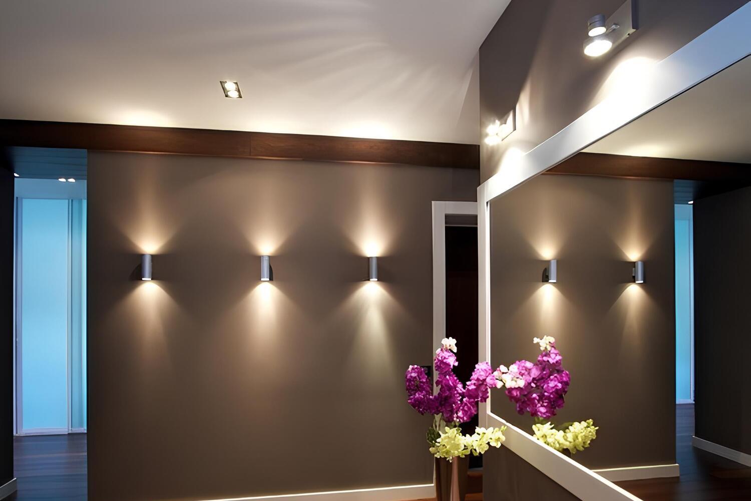 Настенные светильники в прихожей