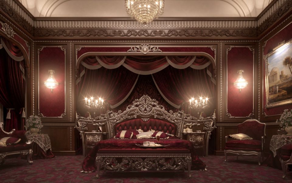 Оформление спальни имперский стиль