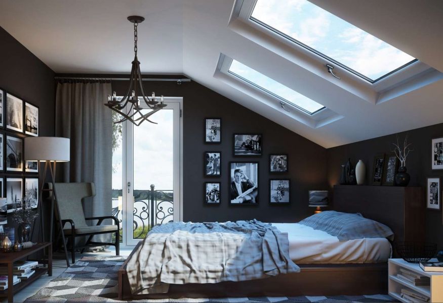 Дизайн современной спальни на мансарде: полезные приемы и стили