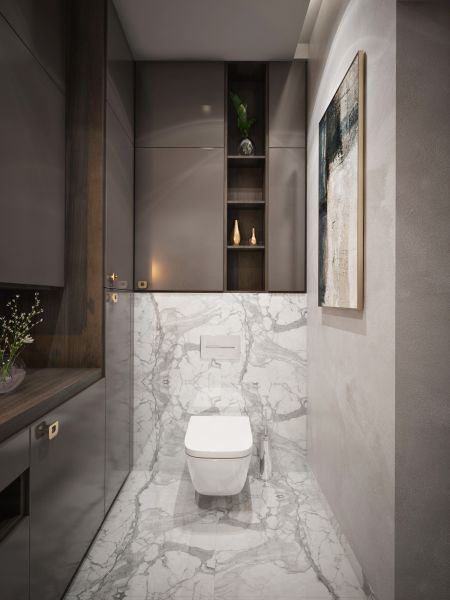 Дизайн интерьера небольшого туалета