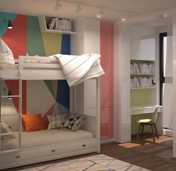 Фото современного интерьера детской по дизайн-проекту Интерьер детской комнаты в современном стиле