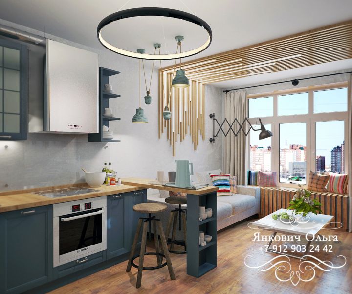 30 примеров интерьера кухни с барной стойкой | Студия дизайна интерьеров Мята в Екатеринбурге