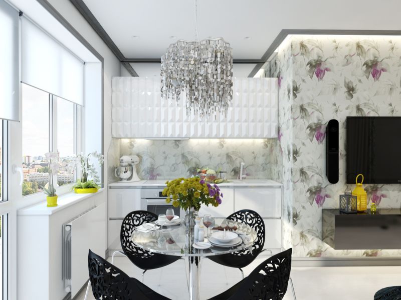 Интерьер белой кухни, фотопримеры Интерьеры кухни в белых оттенках