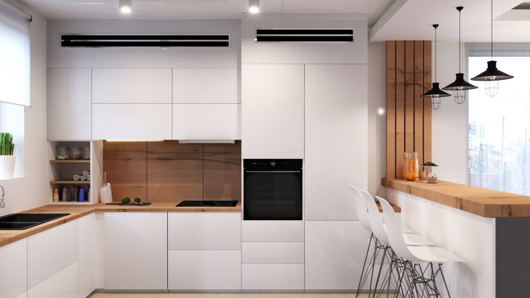 Белая кухня в скандинавском стиле Скандинавский стиль в интерьере кухни