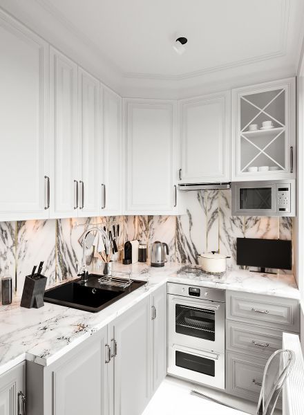 Дизайн-проект интерьера кухни в белом цвете Как ухаживать за белой кухней