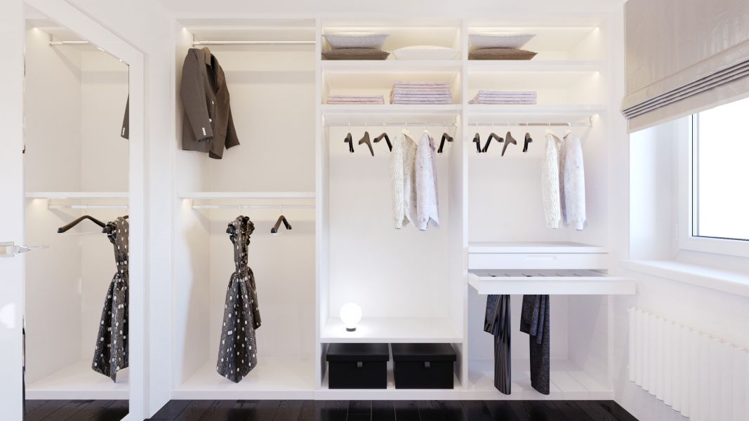 Дизайн-проект гардеробной комнаты Гардероб - фотогалерея реальных проектов