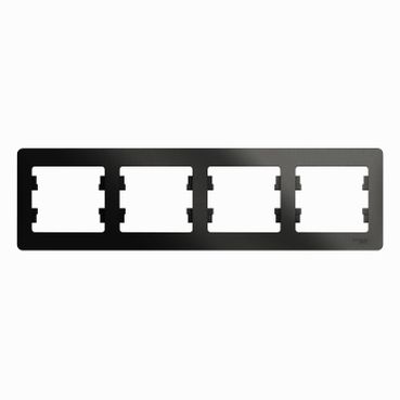 Рамка для электроустановочных устройств 4-постовая горизонтальная Systeme Electric Glossa BD-1510090 фото 2