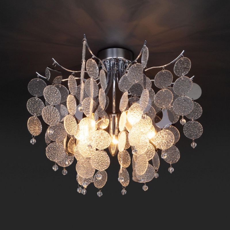 Потолочная люстра с декором из фактурного стекла Bogate's Bolla 60W E14 4690389170195 фото 6