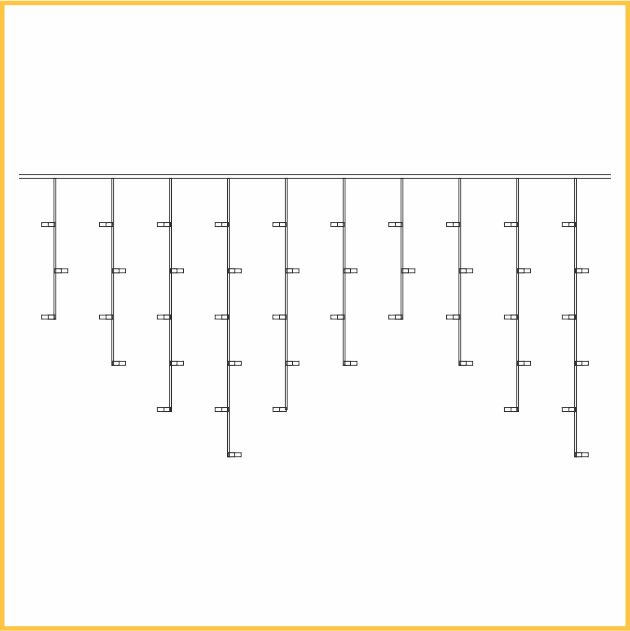 Бахрома 3*0.6 м Teamprof TPF-i3*0.6F-RW/W фото 2