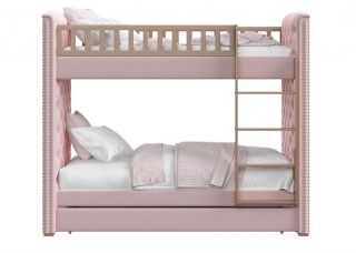 Кровать двухъярусная Ellipsefurniture Elit soft (розовый) ET010110020501