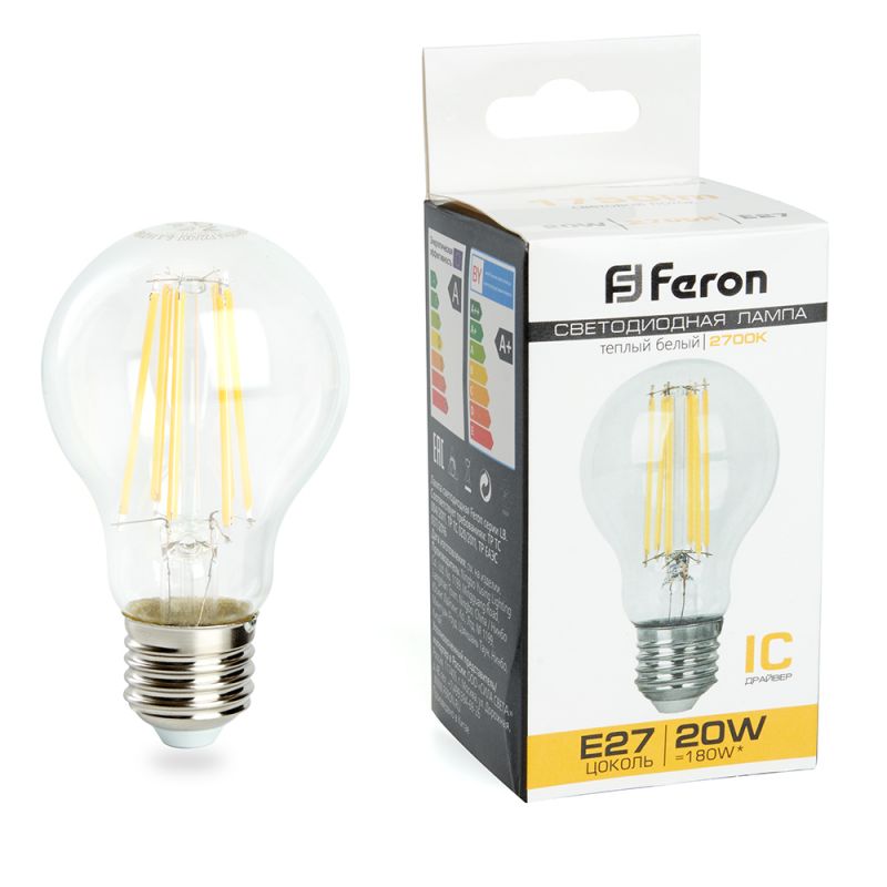 Лампа светодиодная Шар Feron 20W E27 2700K LB-620 38245