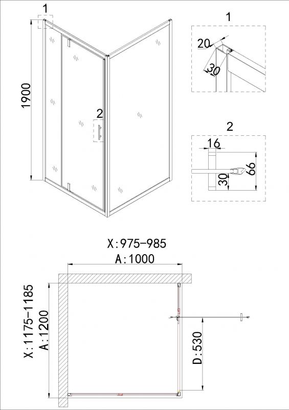 Боковая стенка Niagara Nova NG-A100G 100