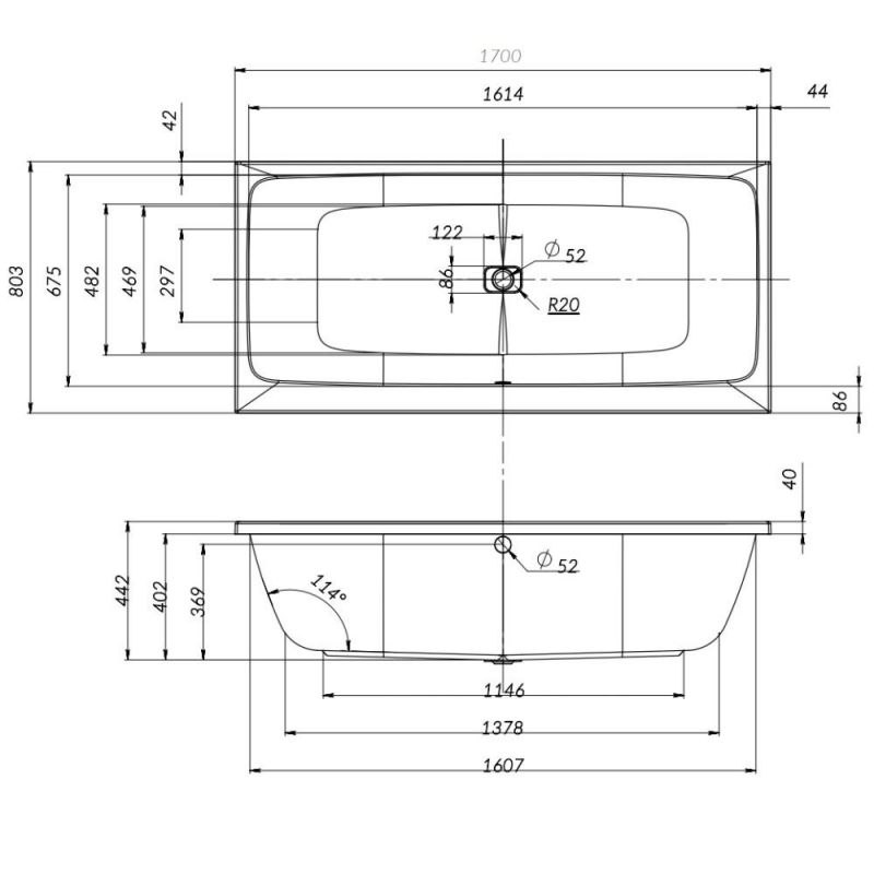 Акриловая ванна AM.PM Func W84A-170-080W-A 170х80 фото 8