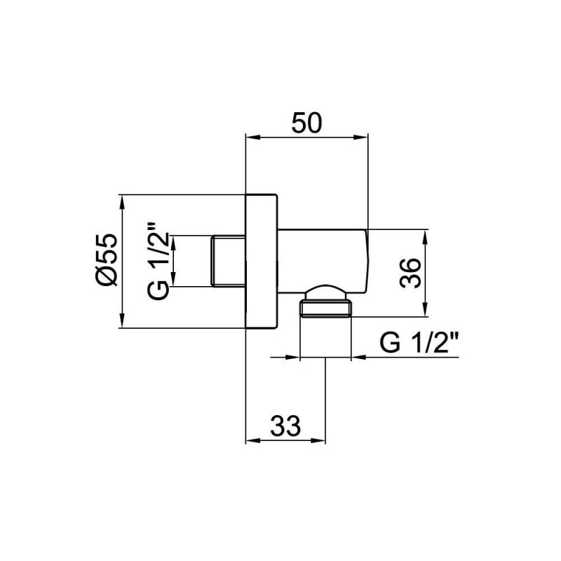 Шланговое подключение Webert AC0344015, хром